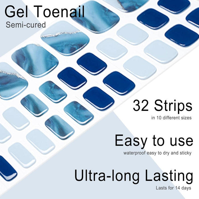 Twilight Ridge Pedicure Gel Nail Strips