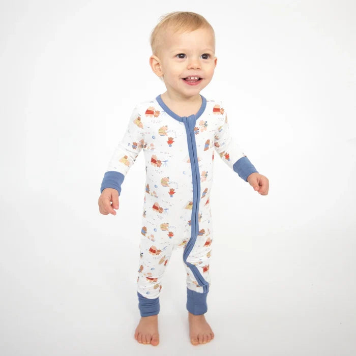 Two Way Zipper Romper - Camping Bear Adventures | Angel Dear - Jenni Kidz