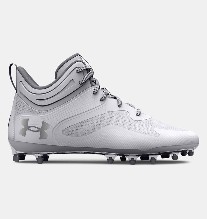 Under Armour Men's Command MC Mid Lacrosse Cleat Footwear Under Armour 7.5 White-100