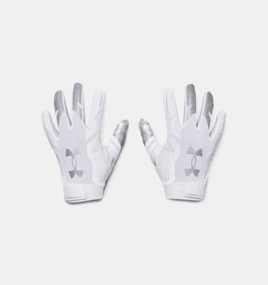 Under Armour Mens F8 Football Gloves Accessories Under Armour White/Metallic Silver-100 Small