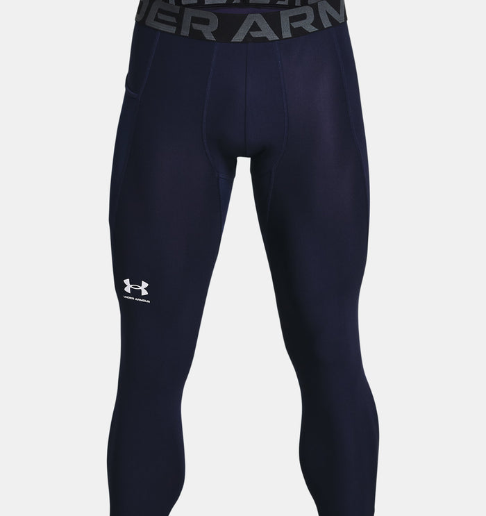 Under Armour Men's Heatgear Armour 3/4 Leggings Apparel Under Armour Midnight Navy/White-410 Small
