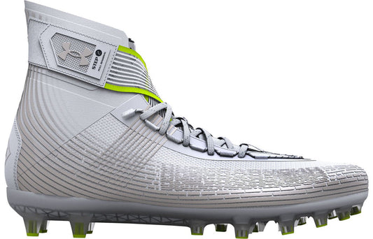Under Armour Men's UA Highlight MC Cleats Footwear Under Armour 9 White/Metallic Silver/Metallic Silver-106