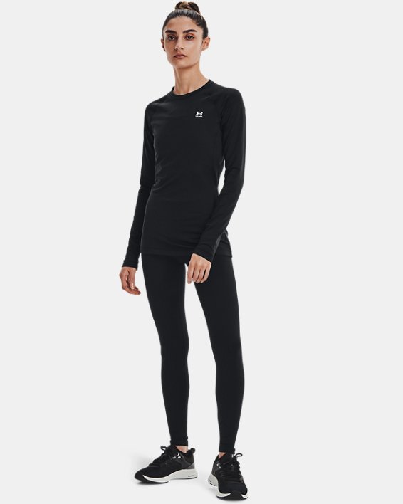 Under Armour Women's ColdGear Crew Apparel Under Armour Black/White-001 XSmall