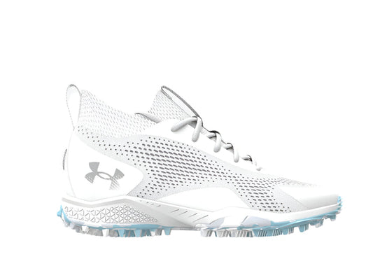Under Armour Womens Glory 2 Turf Shoes Footwear Under Armour White/White/Silver-100 5.5