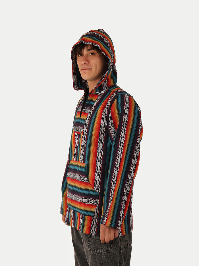 Unisex Cotton Stripey Hoody | Rainbow-Image 3