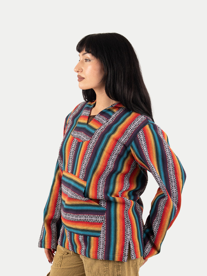 Unisex Cotton Stripey Hoody | Rainbow-Image 4