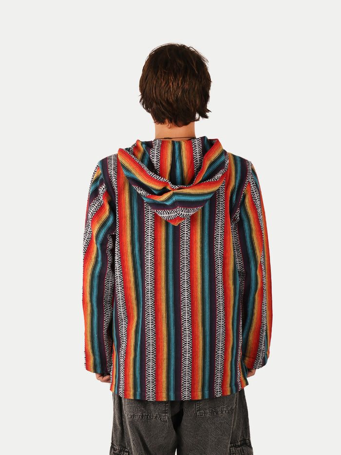 Unisex Cotton Stripey Hoody | Rainbow-Image 5