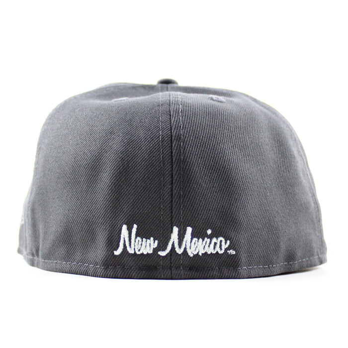 University of New Mexico Lobos the Pit 50th New Era 59Fifty Fitted Hat (Graphite Gray Under Brim)