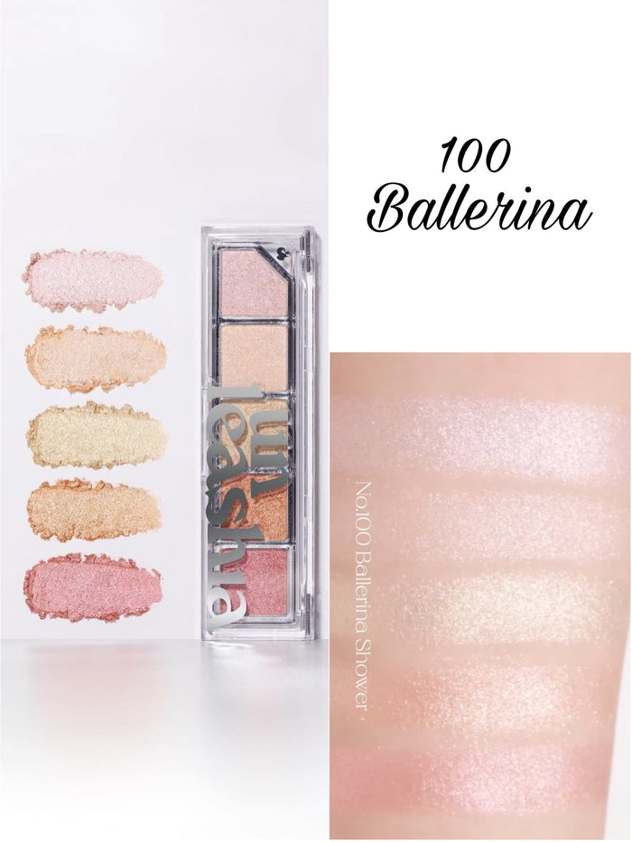 Unleashia Mood Shower Face Palette (5 Types). باليت الوجه أنليشيا مود شاور (5 أنواع) - Princess Cosmetics Qatar