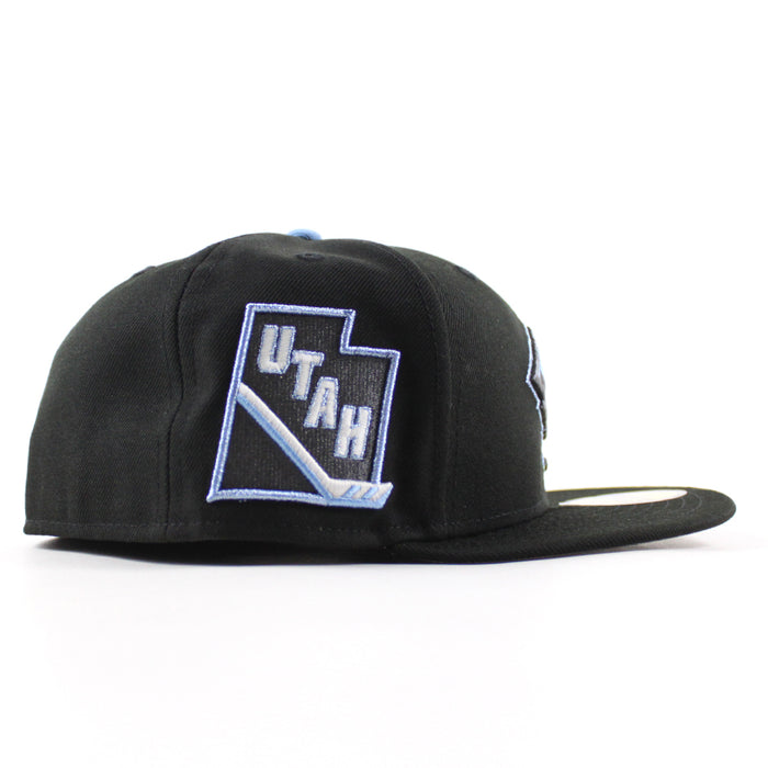 Utah Mammoth Utah Patch New Era 59Fifty Fitted Hat (Black Gray Under Brim)