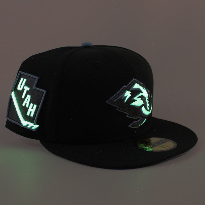 Utah Mammoth Utah Patch New Era 59Fifty Fitted Hat (Black Gray Under Brim)