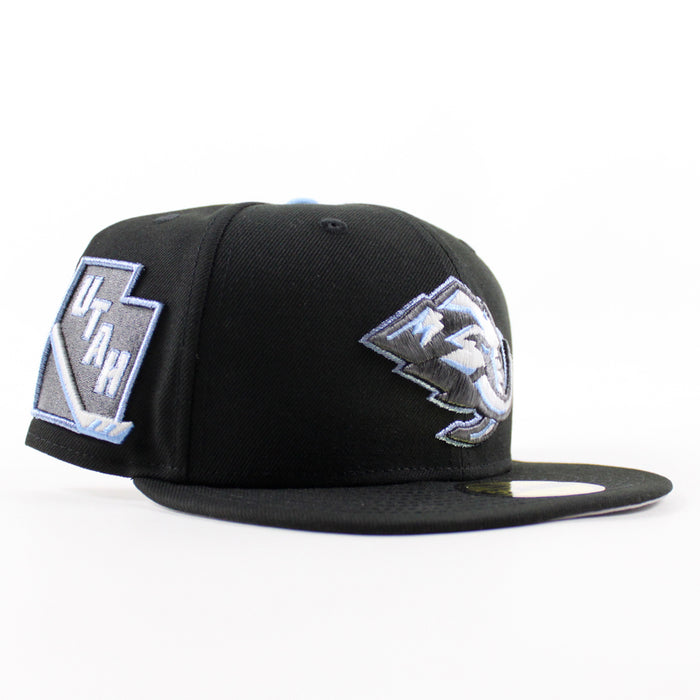 Utah Mammoth Utah Patch New Era 59Fifty Fitted Hat (Black Gray Under Brim)