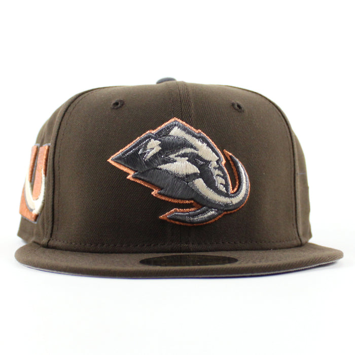 Utah Mammoth Utah Patch New Era 59Fifty Fitted Hat (Walnut Gray Under Brim)