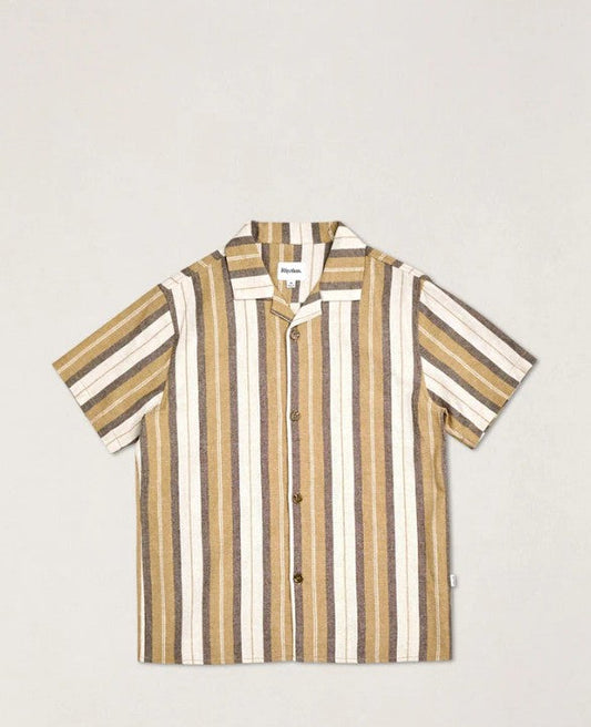 Vacation Stripe SS Shirt in Sand