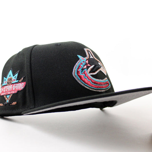 Vancouver Canucks 1998 All Star Game New Era 59Fifty Fitted Hat (Black Gray Under brim)