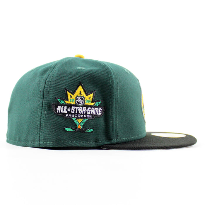 Vancouver Canucks 1998 All Star Game New Era 59Fifty Fitted Hat (Green Black Gray Under brim)