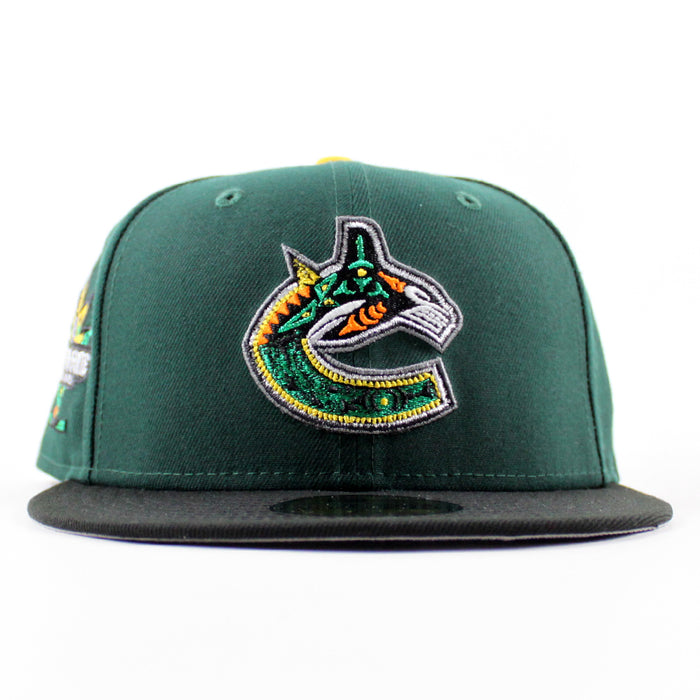 Vancouver Canucks 1998 All Star Game New Era 59Fifty Fitted Hat (Green Black Gray Under brim)