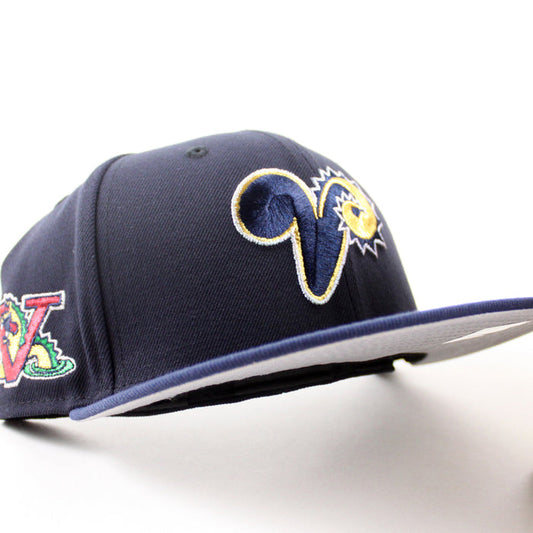 Vermont Expos Dragon Patch New Era 59Fifty Fitted Hat (Navy Gray Under Brim)