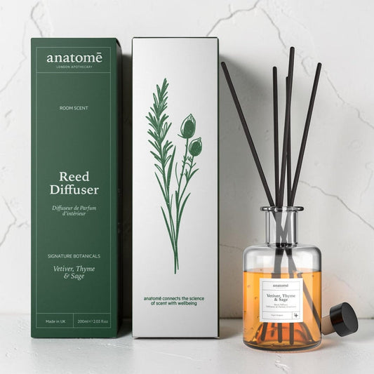 Vetiver, Thyme & Sage Essential Oil Room Diffuser - anatomē