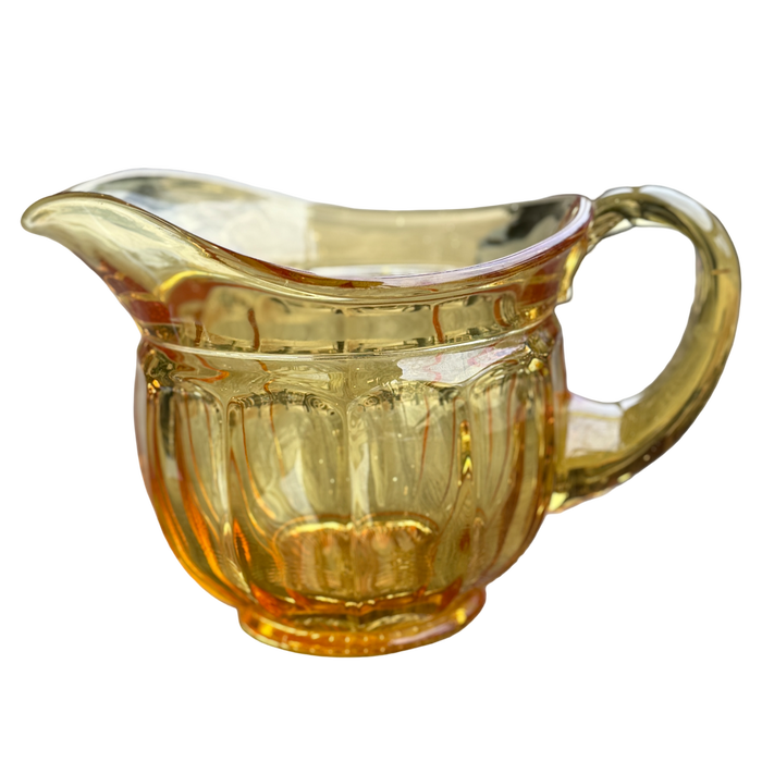 Vintage Amber Glass Serving Pitcher