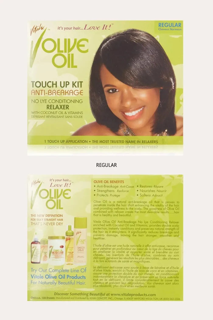 VITALE OLIVE OIL TOUCH UP KIT (ANTI-BREAKAGE NO-LYE CONDITIONING RELAXER) VITALE