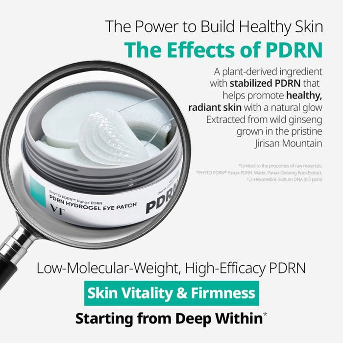 VT Cosmetics PDRN Hydrogel Eye Patch (60 Patches) رقعة العين الهيدروجيلية من في تي كوزمتكس بي دي آر إن - Princess Cosmetics Qatar