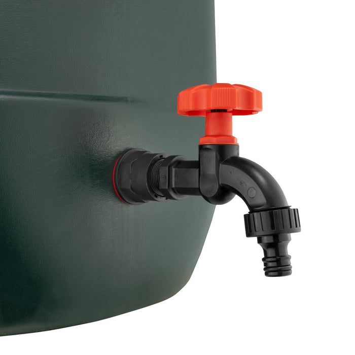 Water Butts Kit 3/4in PP Black Tap and Drill Bit MDPE Pipe Connector Tap Adapter