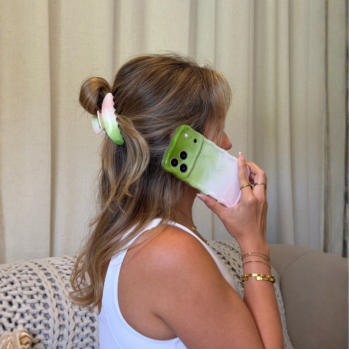 Wavy Phone Case - Strawberry Matcha
