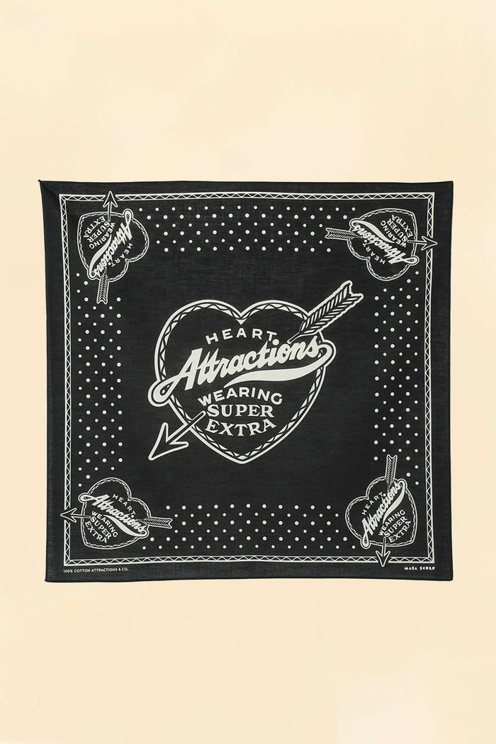 Wearmasters Heart Attractions Bandana - Black