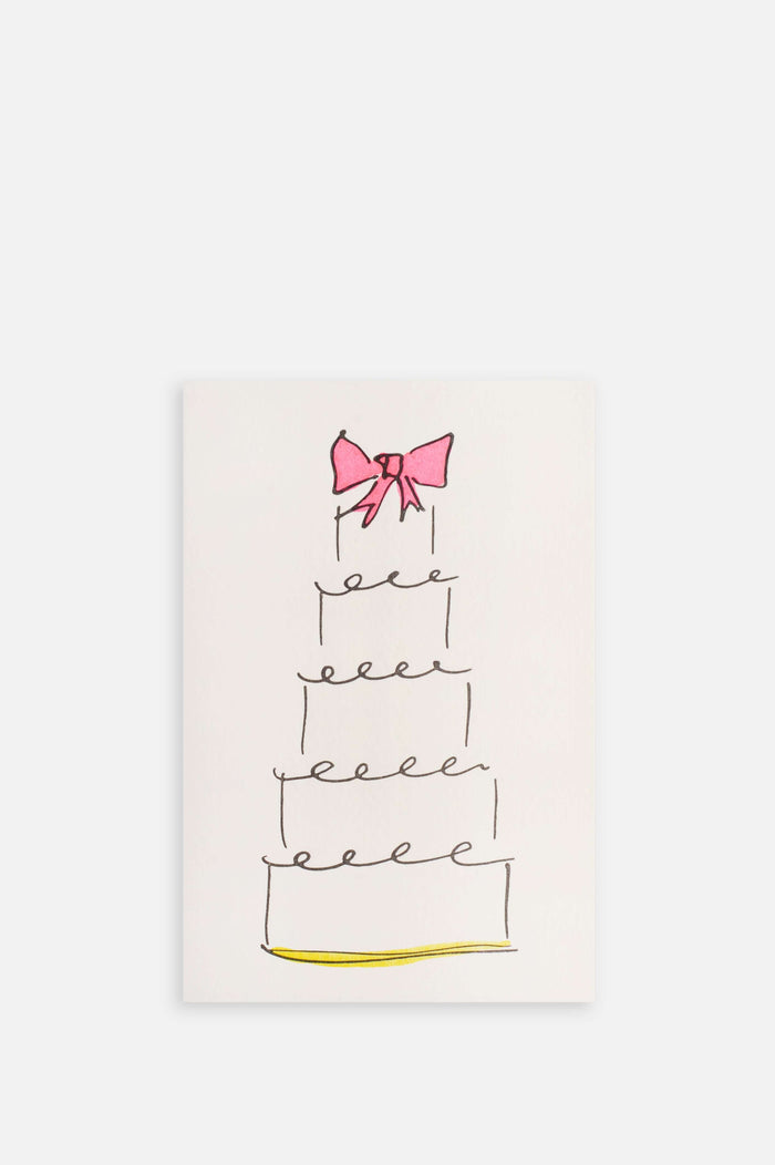 Wedding Cake Card in Pink