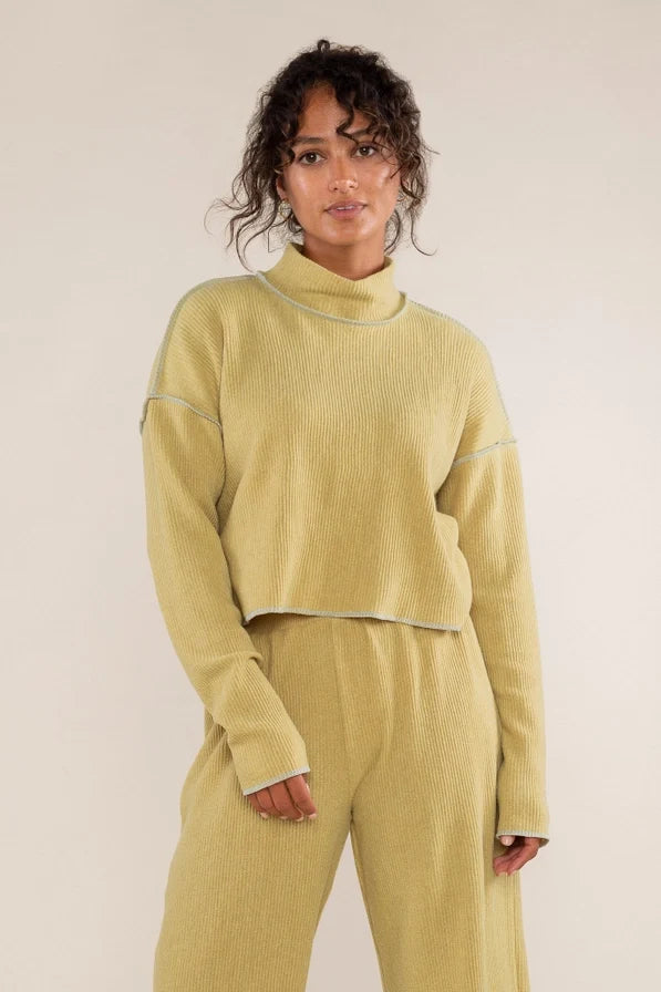 Winnie Pleated Turtleneck Top