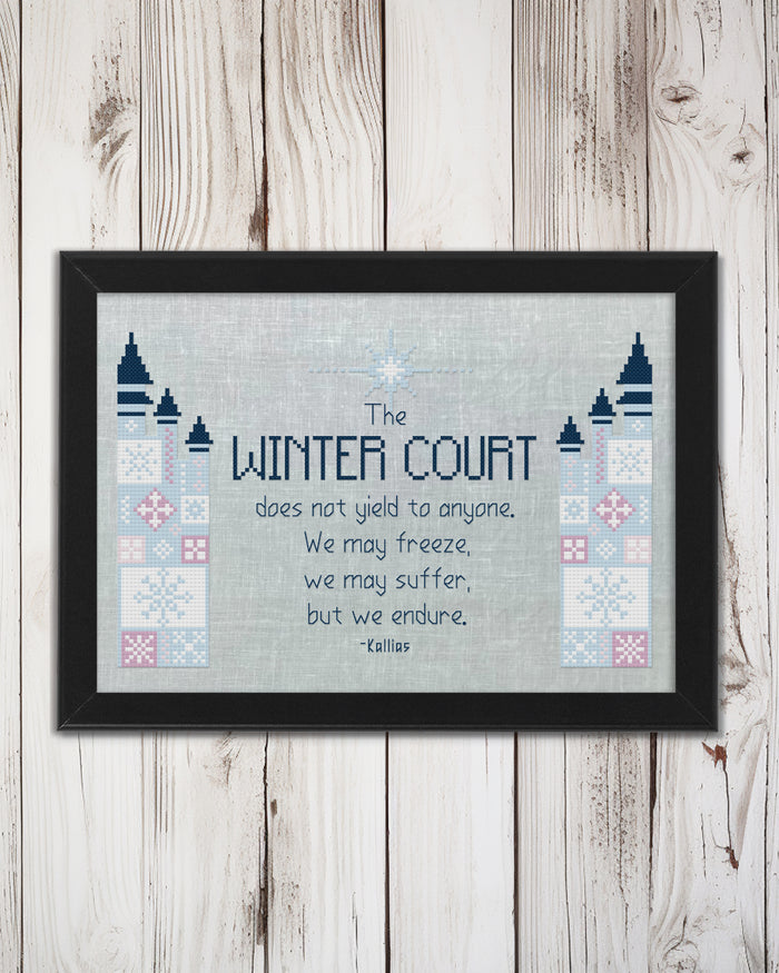 Winter Court Cross Stitch Pattern