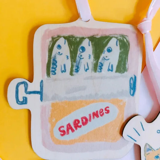Wooden Sardine Ornament