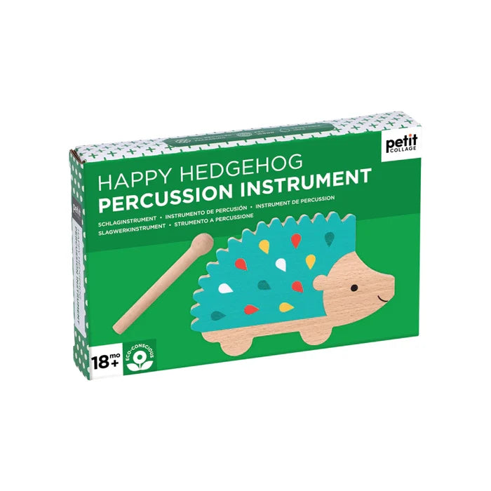 Petit Collage - Wooden Toy - Happy Hedgehog Percussion Instrument
