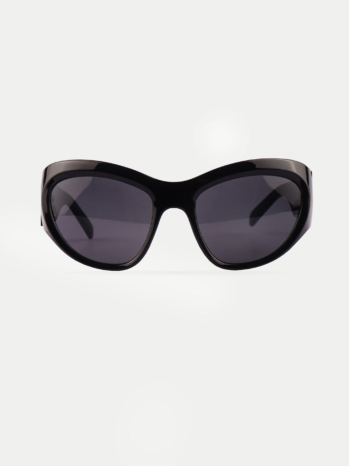 Wrap Oversized Alien Sunglasses | Black-Image 1