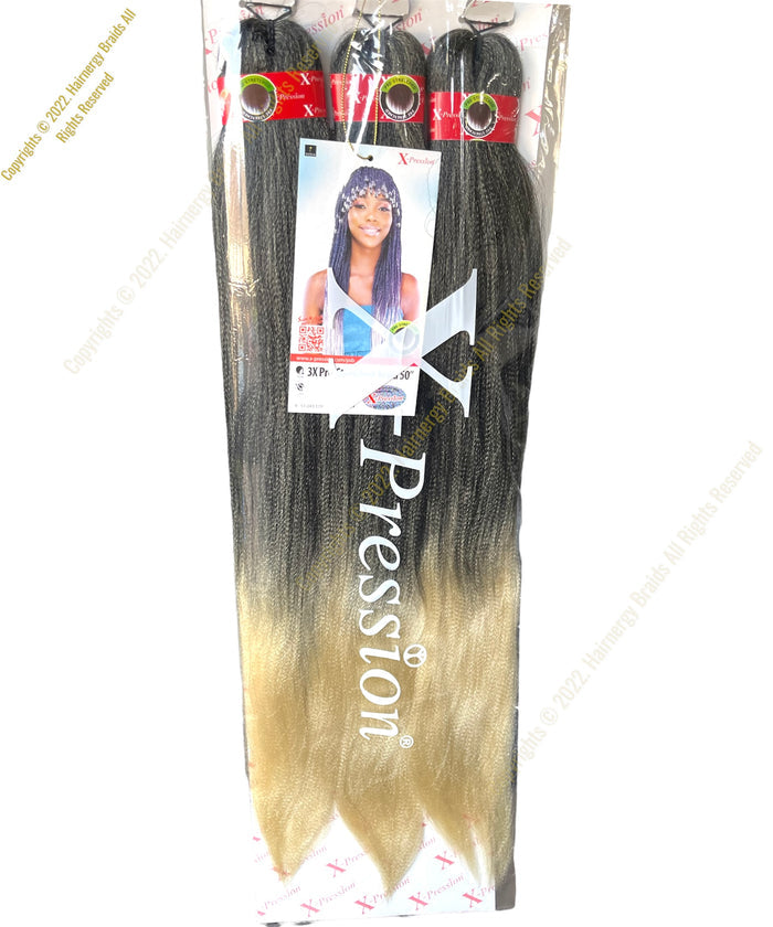 X-Pression Pre-stretched Hair Braiding Extensions 50" Color 1/613