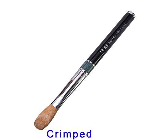 X5 SUPER Kolinsky Acrylic Nail Brush for Powder Manicure (CRIMPED) - Choose Size