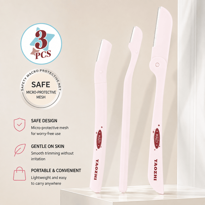 Yaozhi Easy Eyebrow Trimmer Set مجموعة ياوتشي لتشذيب الحواجب السهلة - Princess Cosmetics Qatar