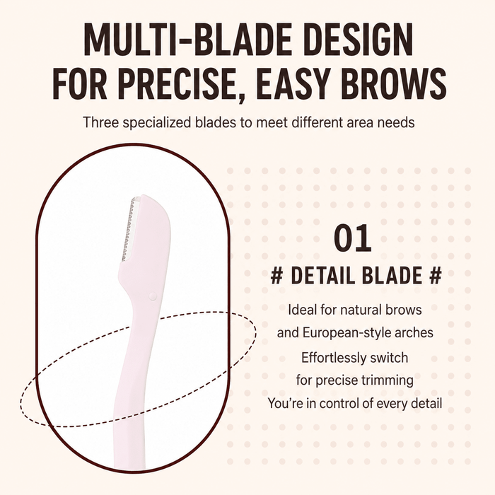 Yaozhi Easy Eyebrow Trimmer Set مجموعة ياوتشي لتشذيب الحواجب السهلة - Princess Cosmetics Qatar