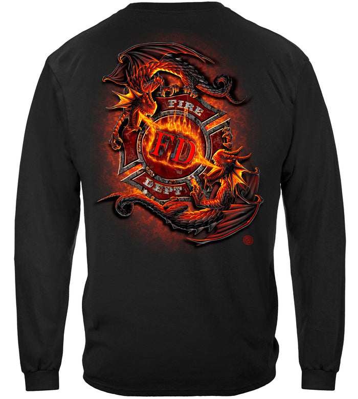 Firefighter long sleeve shirt fire department IAFF fire rescue first responder