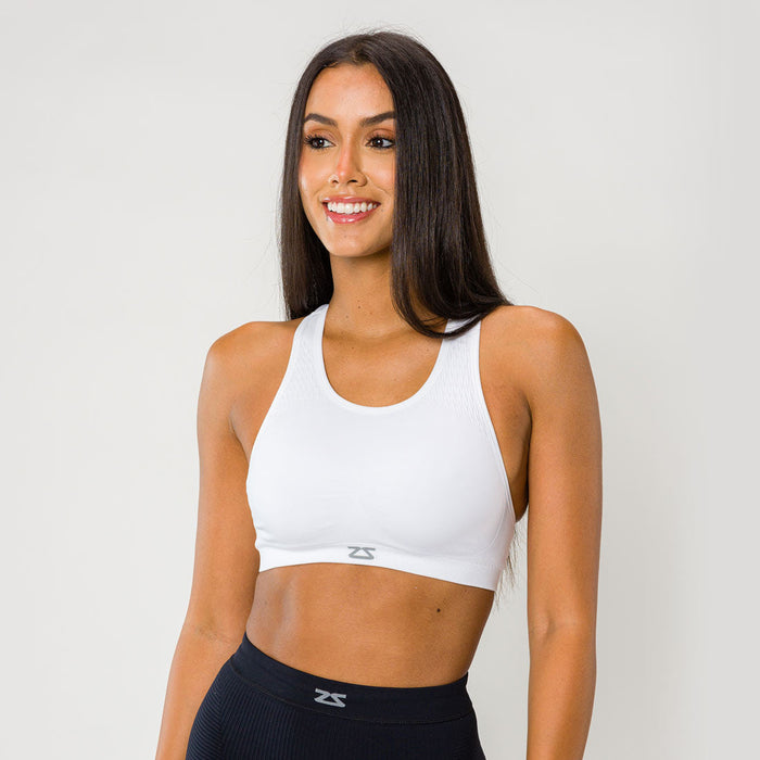 Zensah Seamless Sports Bra Apparel Zensah White S/M