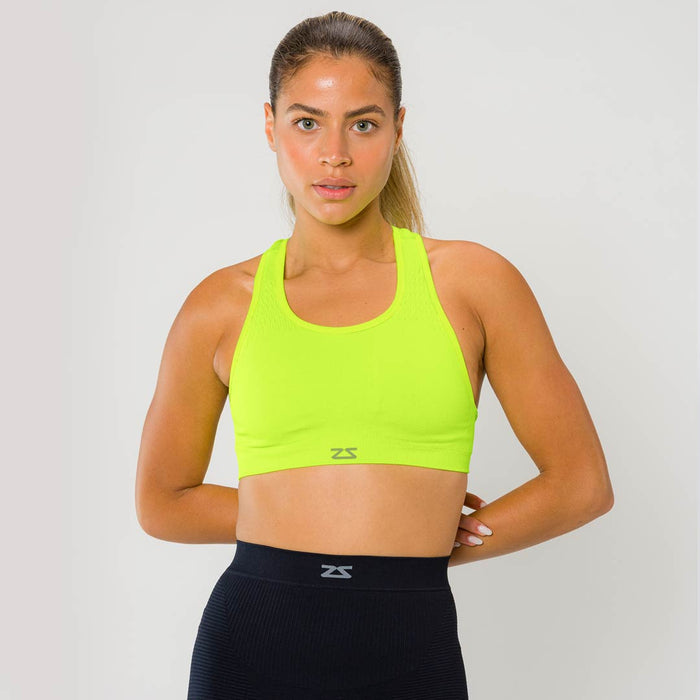 Zensah Seamless Sports Bra Apparel Zensah Neon Yellow S/M