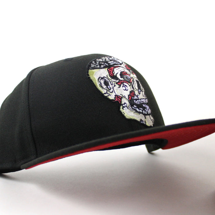 ZOMBIE BRAIN New Era 59Fifty Fitted Hat (Black Scarlet Red Under Brim)